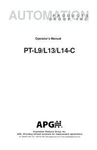 Thumbnail of document Manual - PT-L9/L13/L14 Pressure Transducers With Millivot Output